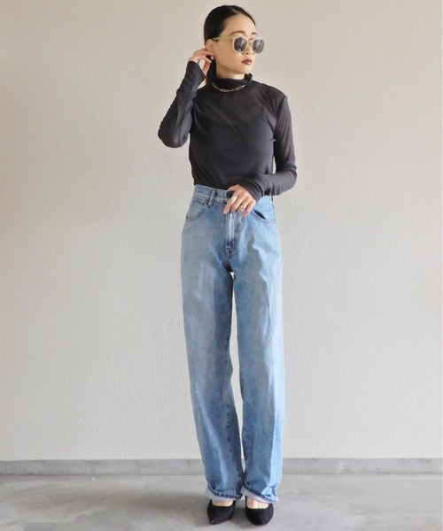 y/m by Yukie（イムバイユキエ）の「シアーリブカットトップス（Tシャツ/カットソー・レディース・ベージュ/カーキ/チャコールグレー・FREE）」の12枚目の写真