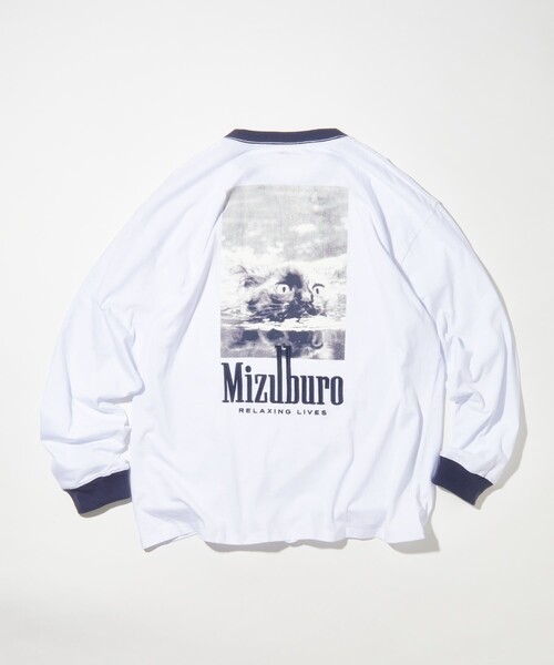 FREAK'S STORE(フリークスストア)の「SAUVENIR/サウベニア MIZUBURO LONG SLEEVE TEE/ミズブロ ロングスリーブ Tシャツ(Tシャツ/カットソー・メンズ・ホワイト/ブラック/その他9・SMALL/MEDIUM/LARGE)」の3枚目の写真