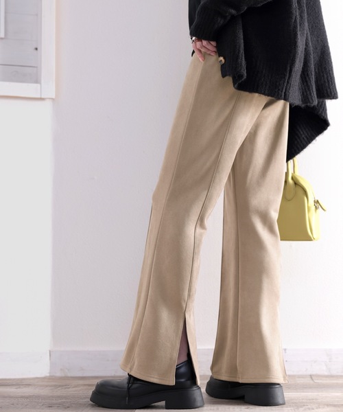 classicalelf(クラシカルエルフ)の「美脚魅せ。バックスリットセミフレアパンツ。(その他パンツ・レディース・ベージュ/アイボリー/グレイッシュベージュ・SMALL/MEDIUM/LARGE/X-LARGE)」の20枚目の写真