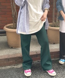 シンプルスラックスフレアパンツ