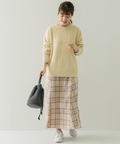 URBAN RESEARCH Sonny Label（アーバンリサーチサニーレーベル）の「パウダータッチ起毛ネルシャツワンピース（ワンピース・レディース・ベージュ/ブラウン系その他/チャコールグレー・FREE）」の8枚目の写真