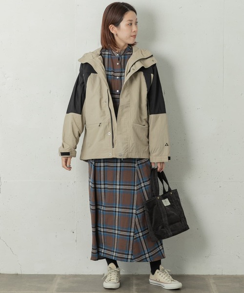URBAN RESEARCH Sonny Label（アーバンリサーチサニーレーベル）の「パウダータッチ起毛ネルシャツワンピース（ワンピース・レディース・ベージュ/ブラウン系その他/チャコールグレー・FREE）」の12枚目の写真