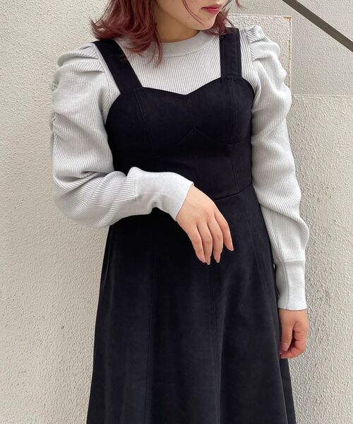 MAJESTIC LEGON（マジェスティックレゴン）の「ボリュームショルダーニット（ニット/セーター・レディース・ブラック/ベージュ/ブラウン/グレー/アイボリー・SMALL/MEDIUM）」の21枚目の写真