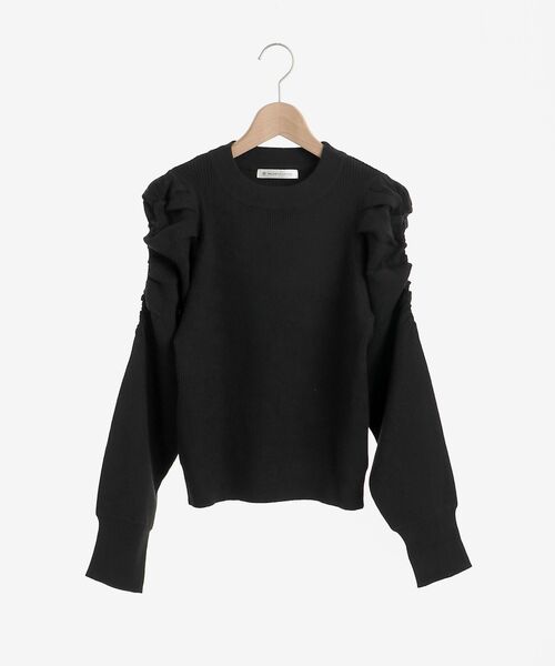 MAJESTIC LEGON（マジェスティックレゴン）の「ボリュームショルダーニット（ニット/セーター・レディース・ブラック/ベージュ/ブラウン/グレー/アイボリー・SMALL/MEDIUM）」の11枚目の写真