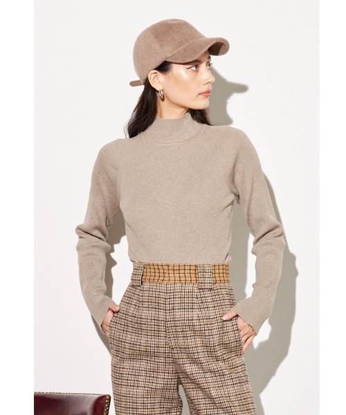 ALEXIA STAM（アリシアスタン）の「High Neck Rib Knit Top With Scarf/ハイネックリブニットトップウィズスカーフ（ニット/セーター・レディース・ブラック/ベージュ/アイボリー・FREE）」の9枚目の写真