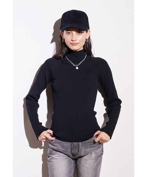 ALEXIA STAM（アリシアスタン）の「High Neck Rib Knit Top With