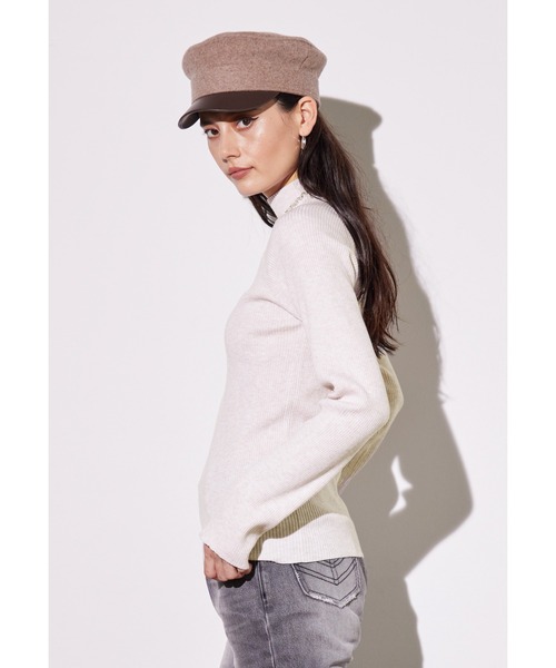 ALEXIA STAM（アリシアスタン）の「High Neck Rib Knit Top With Scarf/ハイネックリブニットトップウィズスカーフ（ニット/セーター・レディース・ブラック/ベージュ/アイボリー・FREE）」の15枚目の写真