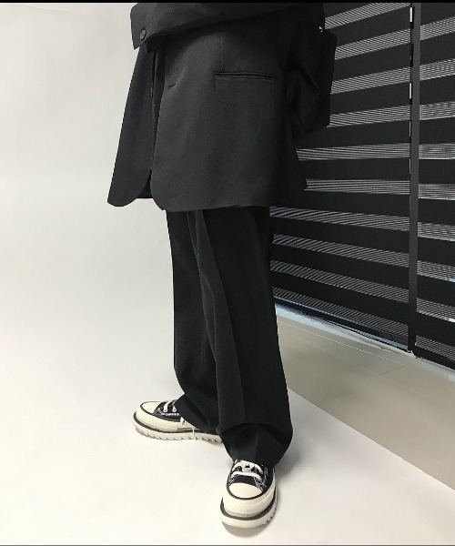 HOLY IN CODE（ホーリーインコード）の「HOLY IN CODE 繧ｪ繝ｼ繝舌・繝輔ぅ繝・ヨ繧ｹ繝ｩ繝・け繧ｹ（スラックス・メンズ・ブラック・MEDIUM/LARGE）」の12枚目の写真