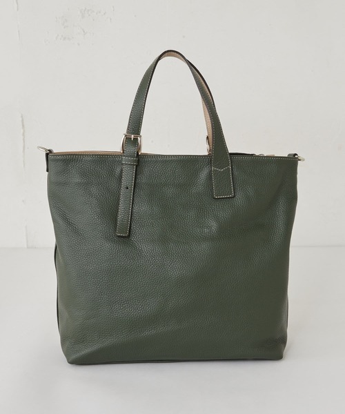 BEARDSLEY（ビアズリー）の「《GIANNI NATARO CAROL J》レザーバッグ（ショルダーバッグ・レディース・ベージュ/カーキ・FREE）」の14枚目の写真