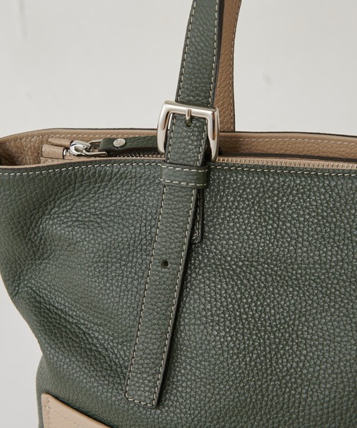 BEARDSLEY（ビアズリー）の「《GIANNI NATARO CAROL J》レザーバッグ（ショルダーバッグ・レディース・ベージュ/カーキ・FREE）」の16枚目の写真