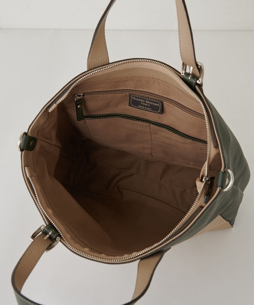 BEARDSLEY（ビアズリー）の「《GIANNI NATARO CAROL J》レザーバッグ（ショルダーバッグ・レディース・ベージュ/カーキ・FREE）」の15枚目の写真