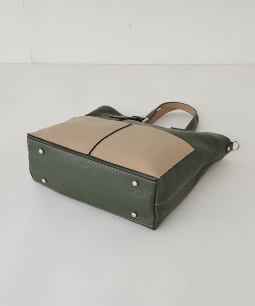 BEARDSLEY（ビアズリー）の「《GIANNI NATARO CAROL J》レザーバッグ（ショルダーバッグ・レディース・ベージュ/カーキ・FREE）」の20枚目の写真