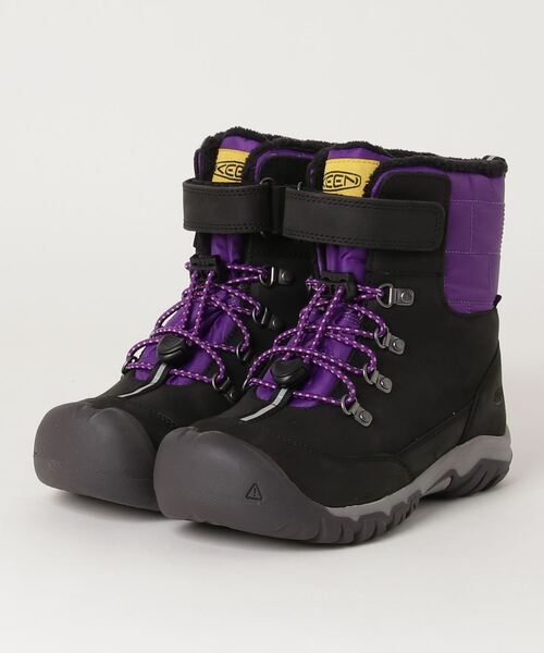 KEEN(キーン)の「GRETA BOOT WP / グレタ ブーツ ウォータープルーフ / キッズ ブーツ(ブーツ・キッズ・ブラック×パープル・21cm/22.5cm/23.5cm/20cm/22cm)」の8枚目の写真
