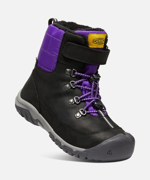 KEEN(キーン)の「GRETA BOOT WP / グレタ ブーツ ウォータープルーフ / キッズ ブーツ(ブーツ・キッズ・ブラック×パープル・21cm/22.5cm/23.5cm/20cm/22cm)」の5枚目の写真