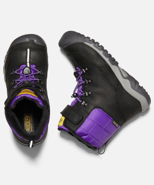 KEEN(キーン)の「GRETA BOOT WP / グレタ ブーツ ウォータープルーフ / キッズ ブーツ(ブーツ・キッズ・ブラック×パープル・21cm/22.5cm/23.5cm/20cm/22cm)」の6枚目の写真