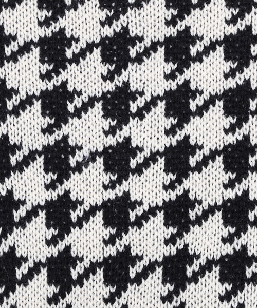 Figments（フィグメンツ）の「千鳥柄ラウンドネックカーディガン（カーディガン/ボレロ・レディース・ブラック/オフホワイト/グリーン・FREE）」の11枚目の写真