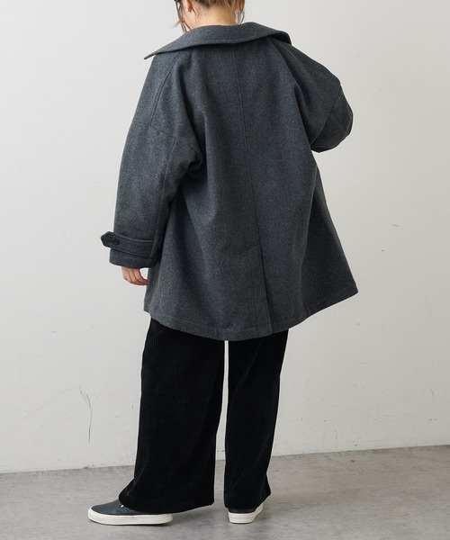 PUAL CE CIN(ピュアルセシン)の「【Du noir】JAPAN MADE ピーコート(ピーコート・レディース・ブラック/チャコール・FREE)」の6枚目の写真