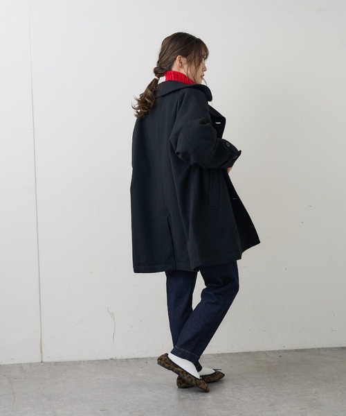 PUAL CE CIN(ピュアルセシン)の「【Du noir】JAPAN MADE ピーコート(ピーコート・レディース・ブラック/チャコール・FREE)」の7枚目の写真