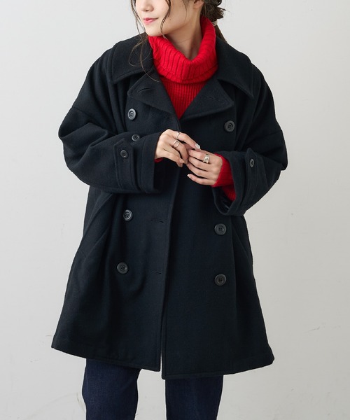 PUAL CE CIN(ピュアルセシン)の「【Du noir】JAPAN MADE ピーコート(ピーコート・レディース・ブラック/チャコール・FREE)」の10枚目の写真