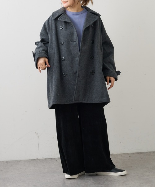 PUAL CE CIN(ピュアルセシン)の「【Du noir】JAPAN MADE ピーコート(ピーコート・レディース・ブラック/チャコール・FREE)」の13枚目の写真