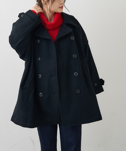 PUAL CE CIN(ピュアルセシン)の「【Du noir】JAPAN MADE ピーコート(ピーコート・レディース・ブラック/チャコール・FREE)」の5枚目の写真