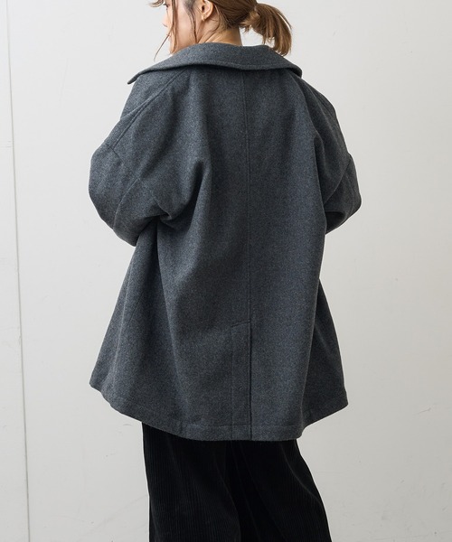 PUAL CE CIN(ピュアルセシン)の「【Du noir】JAPAN MADE ピーコート(ピーコート・レディース・ブラック/チャコール・FREE)」の9枚目の写真