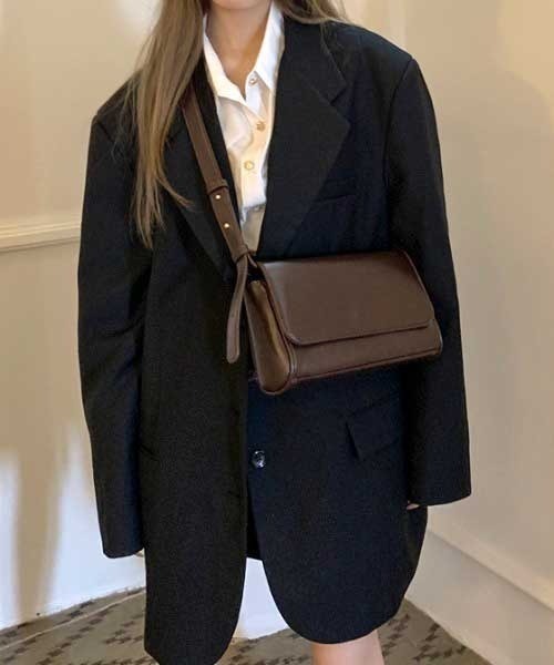 MANGROVE（マングローブ）の「シンプルミニマルショルダー（ショルダーバッグ・レディース・ホワイト/ブラック/ブラウン/イエロー・FREE）」の17枚目の写真