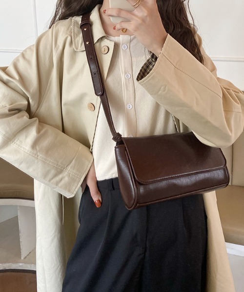 MANGROVE（マングローブ）の「シンプルミニマルショルダー（ショルダーバッグ・レディース・ホワイト/ブラック/ブラウン/イエロー・FREE）」の20枚目の写真