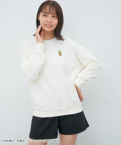 Honeys(ハニーズ)の「クレヨンしんちゃん/トレーナー(スウェット・レディース・グリーン系その他/杢グレー/ブルー系その他/ブラック/アイボリー・M/LL/L/SS/S)」の7枚目の写真