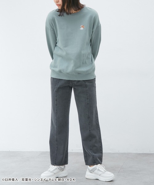 Honeys(ハニーズ)の「クレヨンしんちゃん/トレーナー(スウェット・レディース・グリーン系その他/杢グレー/ブルー系その他/ブラック/アイボリー・M/LL/L/SS/S)」の20枚目の写真