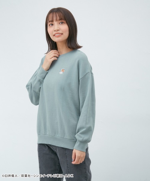 Honeys(ハニーズ)の「クレヨンしんちゃん/トレーナー(スウェット・レディース・グリーン系その他/杢グレー/ブルー系その他/ブラック/アイボリー・M/LL/L/SS/S)」の21枚目の写真