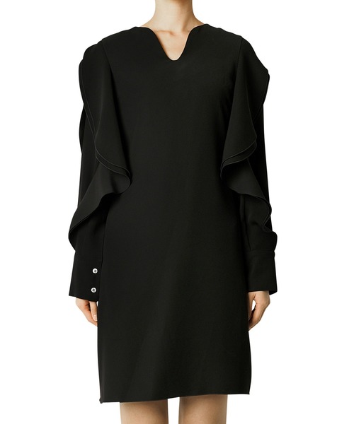 Ruffle Sleeve Shift Dress ルシェルブルー Ruffle Sleeve Shift Dress ルシェルブルー