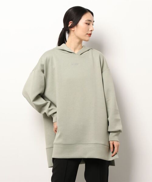 Samansa Mos2 blue（サマンサモスモスブルー）の「ダンボールニットパーカー（パーカー・レディース・グレー/オフホワイト/ミント・ﾌﾘ-）」の3枚目の写真