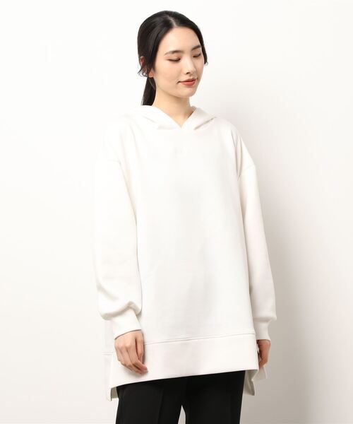 Samansa Mos2 blue（サマンサモスモスブルー）の「ダンボールニットパーカー（パーカー・レディース・グレー/オフホワイト/ミント・ﾌﾘ-）」の4枚目の写真