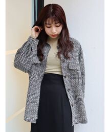 ツイードシャツジャケット【セットアップ着用可能】