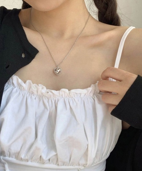 SONA（ソナ）の「SONYUNARA ハートモチーフシルバーネックレス（ネックレス・レディース・シルバー・FREE）」の4枚目の写真