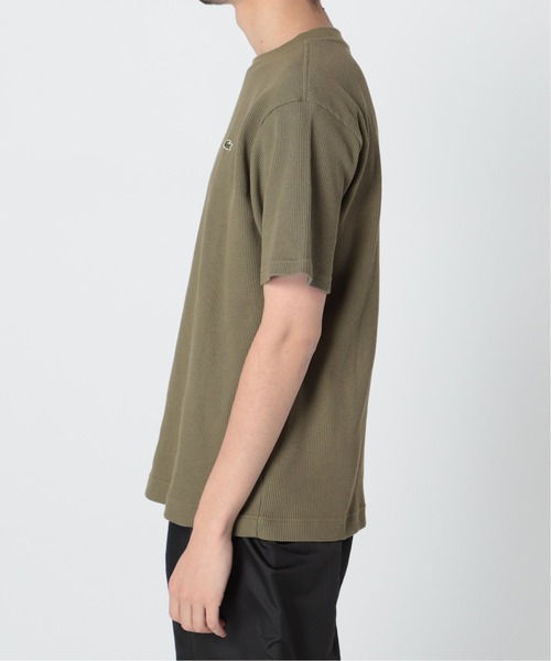LACOSTE（ラコステ）の「【LACOSTE / ラコステ】 別注コットンリネン ワッフルTシャツ（Tシャツ/カットソー・メンズ・ホワイト/ブラック/ベージュ/カーキ・4/6/3/5）」の12枚目の写真