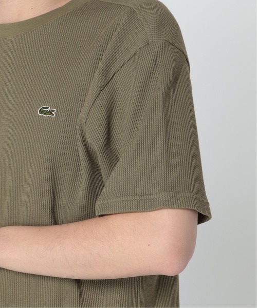 LACOSTE（ラコステ）の「【LACOSTE / ラコステ】 別注コットンリネン ワッフルTシャツ（Tシャツ/カットソー・メンズ・ホワイト/ブラック/ベージュ/カーキ・4/6/3/5）」の16枚目の写真