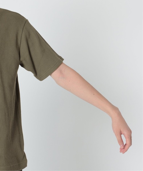 LACOSTE（ラコステ）の「【LACOSTE / ラコステ】 別注コットンリネン ワッフルTシャツ（Tシャツ/カットソー・メンズ・ホワイト/ブラック/ベージュ/カーキ・4/6/3/5）」の17枚目の写真