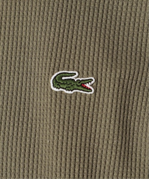 LACOSTE（ラコステ）の「【LACOSTE / ラコステ】 別注コットンリネン ワッフルTシャツ（Tシャツ/カットソー・メンズ・ホワイト/ブラック/ベージュ/カーキ・4/6/3/5）」の19枚目の写真