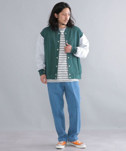 Russell Athletic（ラッセルアスレティック）の「【WEB限定/SHIPS別注】RUSSELL ATHLETIC: トンプキン スウェット スタジャン（ブルゾン・メンズ・ネイビー/グレー/グリーン・SMALL/MEDIUM/LARGE/X-LARGE）」の7枚目の写真