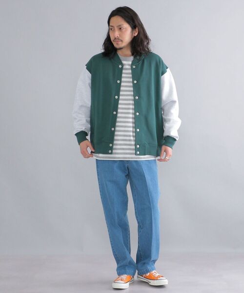 Russell Athletic（ラッセルアスレティック）の「【WEB限定/SHIPS別注】RUSSELL ATHLETIC: トンプキン スウェット スタジャン（ブルゾン・メンズ・ネイビー/グレー/グリーン・SMALL/MEDIUM/LARGE/X-LARGE）」の12枚目の写真