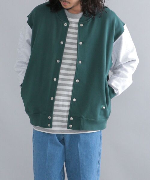 Russell Athletic（ラッセルアスレティック）の「【WEB限定/SHIPS別注】RUSSELL ATHLETIC: トンプキン スウェット スタジャン（ブルゾン・メンズ・ネイビー/グレー/グリーン・SMALL/MEDIUM/LARGE/X-LARGE）」の21枚目の写真