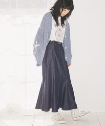 earth music&ecology | デニムヘムフレアスカート*(デニムスカート)