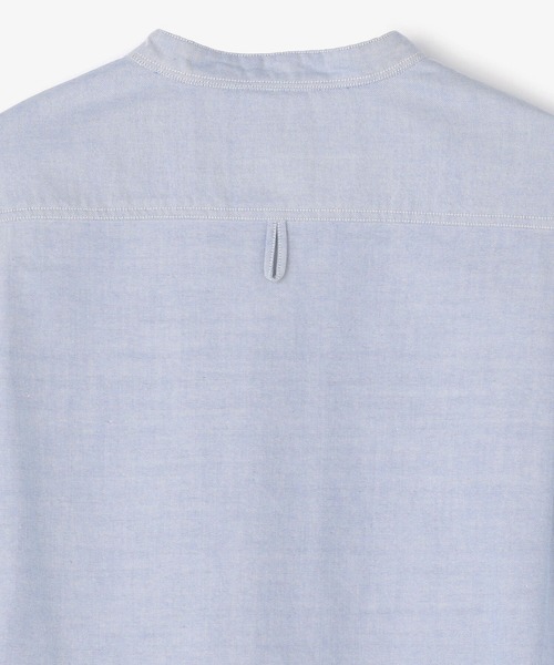 DANTON（ダントン）の「DANTON | オックスフォード バンドカラーシャツ WOMEN（シャツ/ブラウス・レディース・ブルー/ホワイト・34/36/38）」の9枚目の写真