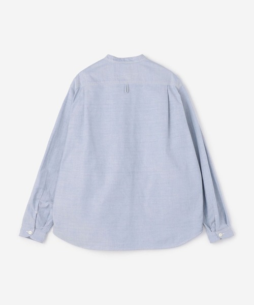 DANTON（ダントン）の「DANTON | オックスフォード バンドカラーシャツ WOMEN（シャツ/ブラウス・レディース・ブルー/ホワイト・34/36/38）」の7枚目の写真