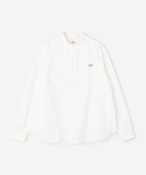 DANTON（ダントン）の「DANTON | オックスフォード バンドカラーシャツ WOMEN（シャツ/ブラウス・レディース・ブルー/ホワイト・34/36/38）」の14枚目の写真