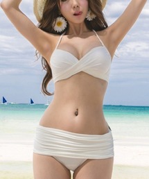 REBALANCE | レディース水着 クロスデザインビキニ２点セット(水着)