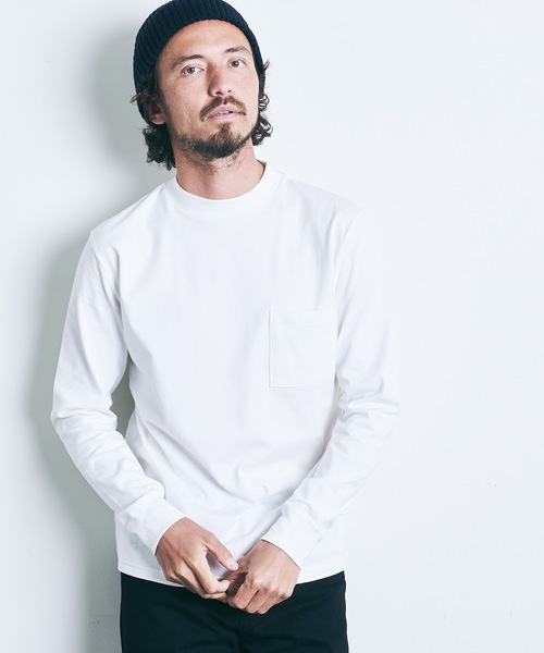Magine（マージン）の「SUPIMA CTN TIGHT C/NECK L/S:スーピマコットン タイトクルーネック ロングスリーブ（Tシャツ/カットソー・メンズ・ホワイト/ブラック/ネイビー/グレー/オリーブ・44/46/48）」の2枚目の写真