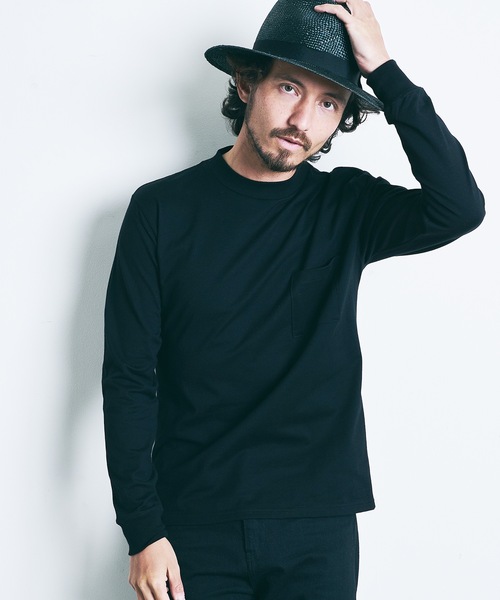 Magine（マージン）の「SUPIMA CTN TIGHT C/NECK L/S:スーピマコットン タイトクルーネック ロングスリーブ（Tシャツ/カットソー・メンズ・ホワイト/ブラック/ネイビー/グレー/オリーブ・44/46/48）」の3枚目の写真